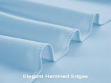 2 Pack Baby Blue Spandex Round Table Cloth for 72 in Tables, Stretchy Fitted 6FT Tablecloths for V1370-AZ4-01566