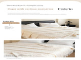 Purple 180*200cm Thickened Double-Sided Plush Waffle Weave Throw Blanket - Anti-Static Taffeta V888-ELOSUNG50804