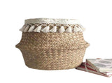 Natural Woven Straw Basket Foldable Woven Storage Basket Plant Straw Basket V1294-YM0717-10183710