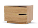 Artiss Bedside Table 2 Drawers Nightstand Pine FUR-U-BS-04-WD