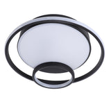 Modern LED Ceiling Light Dimmable Contemporary Black Flush Mount Ceiling Light Fixture for Bedroom V1294-YM0901-3119240065411