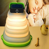 2Pcs Collapsiable Solar Lamp -Black and Green V1263-JX-7438