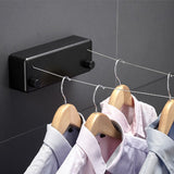 Household Telescopic Clothesline Clothes Drying Laundry Rack Rope for Balcony BathroomBlack V1294-YM0901-3117200029611