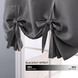 Thermal Insulated Tie-Up Blackout Curtain Shade, Rod Pocket Window Valance for Bathroom and Small V1189-LC-AMZ-00221
