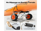 Kayak Cart, 113.4 kg Load Capacity, Foldable Kayak Trolley with 25.4 cm Solid Rubber Tires & 1 V952-SPSPHTTC10IN9SGI2001V0