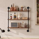 VEVOR Industrial Pipe Shelf 3 Tier 32x7.87in Wall-Mount for Kitchen Bedroom V952-JSGZWJYGHMBH3KFG5V0
