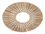 Seagrass Wall Mirror Hand Woven Decorative Round Seagrass Hanging Mirror for Entryway Bedroom V1294-YM0703-3115230038413