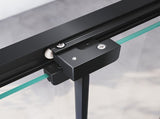 40mm Adjustable Contemporary Wall to Wall Black Sliding Shower Screen 116-120cm V63-848401