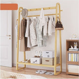 Wood 160x100cm Clothes Rack Slim Stylish Space Saving V63-840831