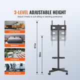 VEVOR Mobile TV Stand, Mobile TV Cart for 23 to 60 inch TVs, Height Adjustable Portable TV Stand V952-LDDSZJKYDLY60F75FV0