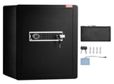 Single Door 3.5 cu.ft Safe Box with Key Lock & Password, Safe Lock Box with Fireproof Bag, Key Rack, V952-DMBXXLS3139CDLYSIV9