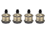 6 Pcs Lamp Holder Metal E26 E27 Screw Retro Lighting Base Accessories with Ground Aluminum ShellBlue V1294-YM0714-3119210198012