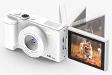 4K Digital Camera Flip Screen Autofocus for Vlogging and Photography Beginners - White V1263-JX-6749-2