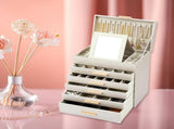CARLA HOME 6-Layer Large Jewelry Organizer Box for Women with Mirror, Drawers, Hooks & Dividers for LSB-36229
