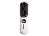 S01 White Cordless Hair Straightener Brush - 2-in-1 Curling & Straightening Tool with LED Power V888-ELOSUNG42065