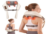 Livemor Neck Massager with Heat Pillow Shiatsu Shoulder Back Massager Pain Relief Tissue Kneading NECK-MASSAGE-02-GYBG