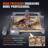 Laser Engraver, 10W Output Laser Engraving Machine, 15.7" x 15.7" Large Working Area, 10000mm/min V952-KZXS10W4140CMBA57V3