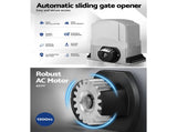 LockMaster Automatic Sliding Gate Opener Kit Keypad 4M 1200KG GO-SGO-DSR1200-AC-172-RX2