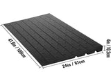 Rubber Threshold 4" Rise Threshold Ramp Doorway, 3 Channels Cord Cover Rubber Solid Threshold V952-WFSLYP24X42X4950BV0