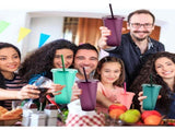 5Pack 24oz Reusable Glitter Cups with Lids and Straws Plastic Tumblers Travel Mugs Glasses for V1192-AZ-W-17345