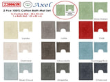 2200GSM 2 Pce Axel 100% Cotton Bath Mat Set Latte V442-UNA-BATHM-AXEL-LATTE-SH