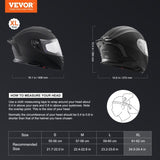 VEVOR Full Face Motorcycle Helmet Motocross Helmet with Bluetooth Slot V952-MTCQKOZBXLMHIJTQEV0