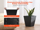 Tall Planter, Set of 2 Tall Square Tapered Planters, 57 cm Large Modern Gardening and Flower Plastic V952-FZXHS22YCBDTHZU9MV0