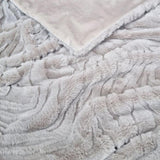 J Elliot Home Rita Silver Grey Faux Mohair Throw Rug 130 x 160cm V442-IDC-THROW-RITA-GREY-RE