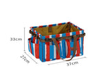 Red,Blue and White Stripes Heavy Duty Foldable Outdoor Camping Storage Box - Oxford Cloth V888-ELOSUNG32738