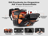 Tool Backpack, 56 Pockets, Heavy-duty Tools Storage Organizer Bags with Molded Base, Electrician V952-GJBBSLD1214IOF1S8001V0