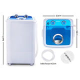 Devanti Portable Washing Machine 4.6KG Blue PWM-S-46-BU