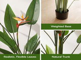 Artiss 150cm Artificial Bird of Paradise Plant with Flowers Realistic Leaves for Home Office Decor AP-TREE-BIRD-FL-150