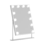 Embellir Bluetooth Makeup Mirror 30x40cm Hollywood Vanity with LED Light White MM-E-STAND-3040LED-WH-BT