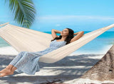 Garden Cotton Hammock Comfortable Fabric Hammock with Spreader Bar Sturdy Hammocks Up to 450lbs V1258-DP02-C-931