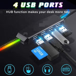 LED Gaming Mouse Pad Large 4 USB Ports RGB Extended Mousepad Keyboard Desk Anti-slip Mat V255-MPAD-RGBUSB