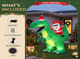 Jingle Jollys Christmas Inflatable Dinosaur 2.5M Illuminated Decorations XMAS-INF-DINO-SAN-8FT