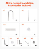 4-Step Stainless Steel Pool Ladder of 2 Handrail for 1371.6 mm Decked Pool V952-DXYCTTBGGBXGT35OAV0