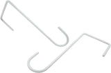 8 Pack Vinyl Fence Hooks, White Powder Coated Steel Hangers for Bird Feeders, Plants, Lights and V1189-LC-RY-00037