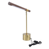 Wood Grain LED Desk with Plug Adjustable Light Head Modern Simple Foldable LED Reading Table V1294-YM0901-3119240051611