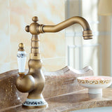 Antique Bar/Prep Deck Mounted Rotatable with Ceramic Valve Single Handle One Hole for Antique Brass V1369-AZ3-W-01788