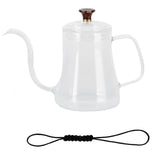 Glass Coffee Pot Swan Neck Thin Mouth Kettle HandMade Coffee Maker Pour Over Kettle V1294-YM0714-3118210220212