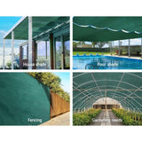 Instahut 30% Shade Cloth 1.83x20m Shadecloth Wide Heavy Duty Green SH-CL-183X200-80-R-GR