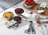 18PCS Measuring Cups and Spoons Set,Include 7 Nesting Measuring Cups,6 Measuring Spoons and 5 Mini V1369-AZ3-W-22034