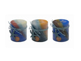 bulk 48 Ocean Views Pillar Candle Assort 7cm V637-CPU29660