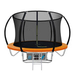 Everfit 8FT Trampoline for Kids w/ Ladder Enclosure Safety Net Rebounder Orange TRAMPO-C-C8-OR