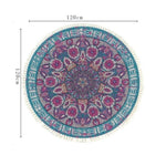 SOGA 120cm Mandala Area Rug for Living Room Lounge, Bedroom, Anti-slip Doormat, Home Decor CARPETYH02LGE