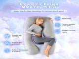 Maternity Pillow U-Shaped Pregnancy Pillow Pregnancy Body Pillow Breastfeeding - Cyan - Size V1106-115-35883-CYN-70-130CM