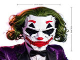 Cyberpunk Joker PVC Full Face Mask with Green Curly Wig Mechanical Punk Cosplay Prop for Halloween V1232-JFMJ-WSJ-003