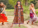 60s costume women, hippie women's dress set, 70s disco halloween outfits, hippie clothing women's V1237-ZY-203-3755