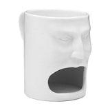 Face Shape Ceramic Cookie Holder Mug with Biscuit Holder White V1192-AZ-W-27414